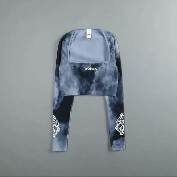 ๐บ Darc Sport Everson Seamless Darc Blue ghost cloud long sleeve crop top SHE M - Picture 5 of 11